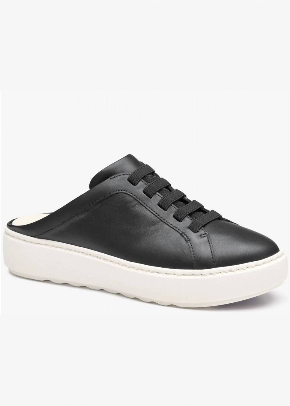 NEW JOHNSTON & MURPHY women's cammie mules in black nappa